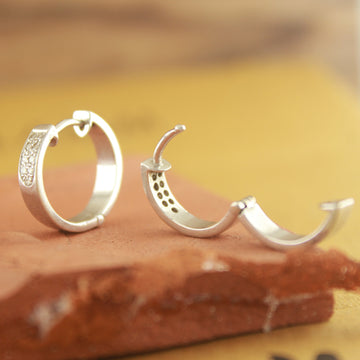 Stylish Lab Diamond Hoop Earrings in White Gold: A Must-Have Accessory