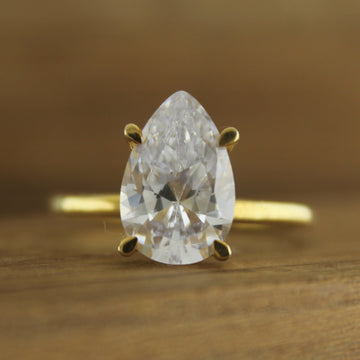 Pear Diamond Ring, GIA Certified Ring, Solitaire Diamond,