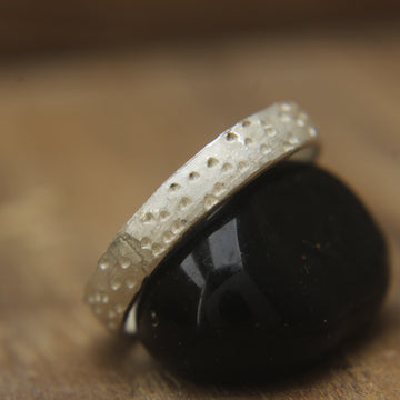 999 Pure Silver deep punched handmade 2.5 mm wide Band