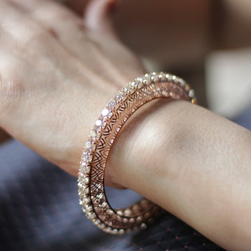 Gold Moissanite Bangle for Women – Perfect Anniversary Gift in Elegant Design BR BJ1