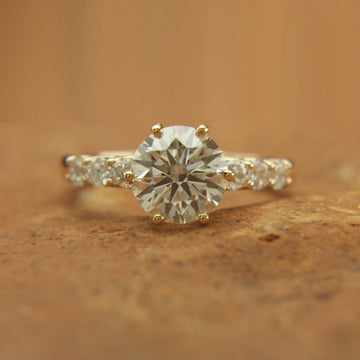 handmade diamond ring, lab diamond jewelry, recycled gold, proposal ring, anniversary gift, women’s wedding ring,