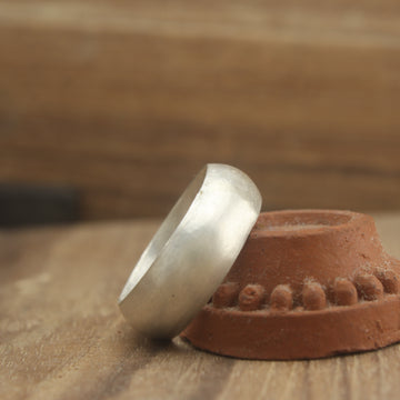 999 Pure Silver handmade 8mm wide Band