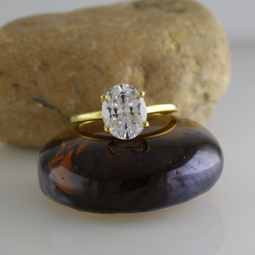 Exquisite Handmade Oval Lab Diamond Ring | Hidden Halo & Micro Pave Design in Recycled Gold | 14k Custom Bridal Jewelry for Women