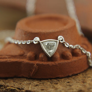 Minimalist Trillion Moissanite Pendant for Everyday Wear - P2 TRILLION
