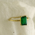 Prong Set Emerald Cut Ring, Timeless Engagement Band
