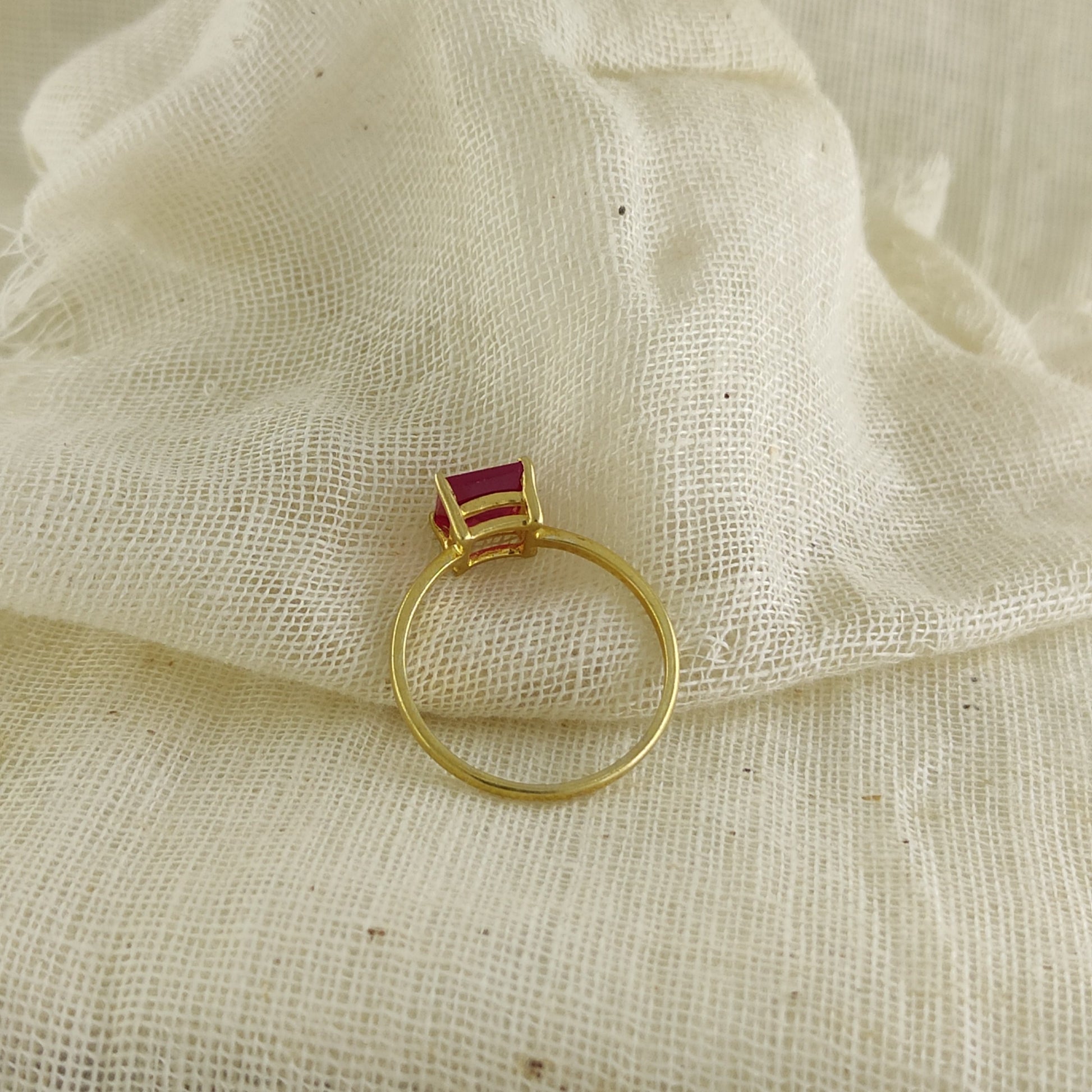 Handmade Ruby Engagement Ring, Prong Set May Birthstone Jewelry