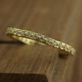     Ethical Handmade Diamond Eternity Ring – Recycled Gold Band, Modern Prong-Set Diamond Band – Handmade Sustainable Jewelry