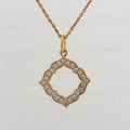 Minimalist Gold Pendant – Lab Diamond Jewelry, Lab Diamond Necklace – Everyday Classic Piece, Petite Lab Diamond Charm in Micropavé Gold, Dainty Lab Diamond Necklace