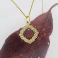 Vintage Touch, Handmade Vintage Diamond Pendant – Eco-Friendly, Ethical Lab Diamond Necklace