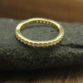     Modern Prong-Set Diamond Band – Sustainable Craftsmanship, Handmade Recycled Gold Diamond Ring – Ethical Jewelry
