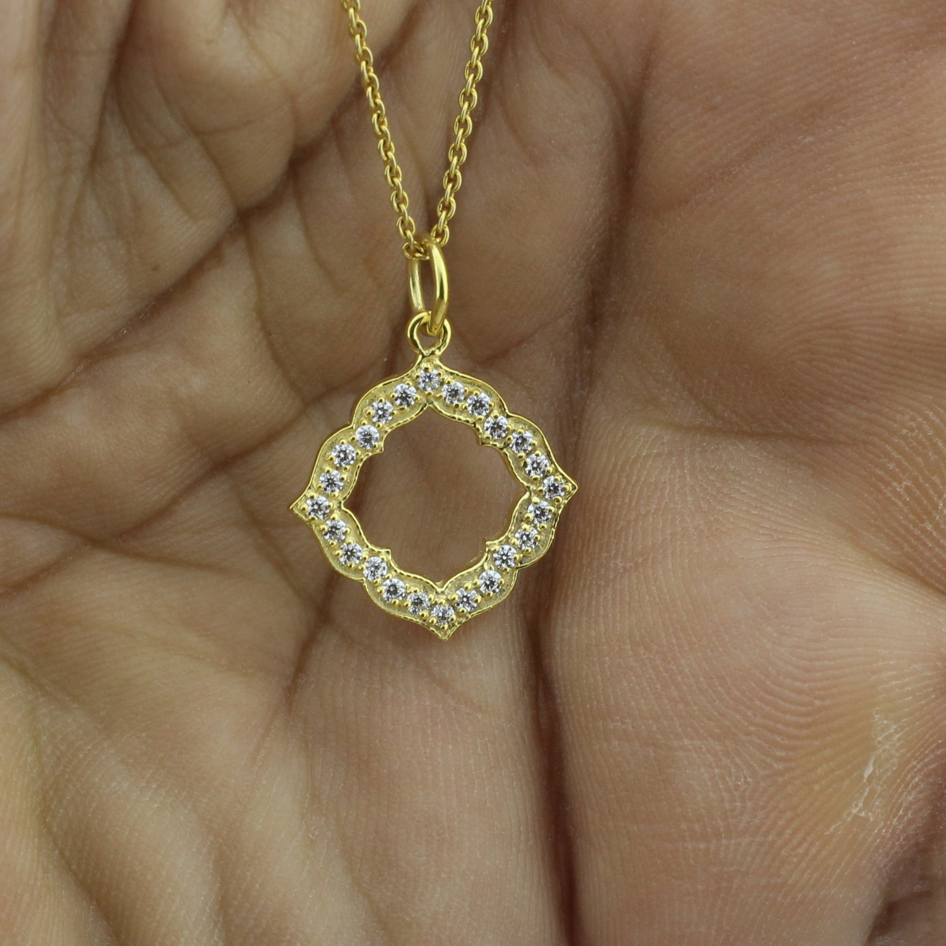 Everyday Elegance, Elegant Lab Diamond Charm – Vintage Inspired Style, Micropavé Lab Diamond Pendant