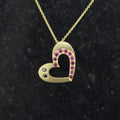 Ethical & Handmade, Recycled Gold Ruby Pendant – Dainty Gift Idea, Bold Ruby Necklace in Matte Finish Gold, July Birthstone Pendant – Recycled Ruby Jewelry, Handcrafted Ruby Pendant in Eco Gold, 