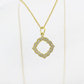 Dainty & Timeless, Recycled Gold Lab Diamond Necklace for Women, Vintage-Inspired Pendant with Ethical Lab Diamond, 