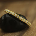     Modern Handmade Diamond Band in Recycled Gold – Sustainable Luxury, Prong-Set Natural Diamond Ring – Handmade Ethical Jewelry