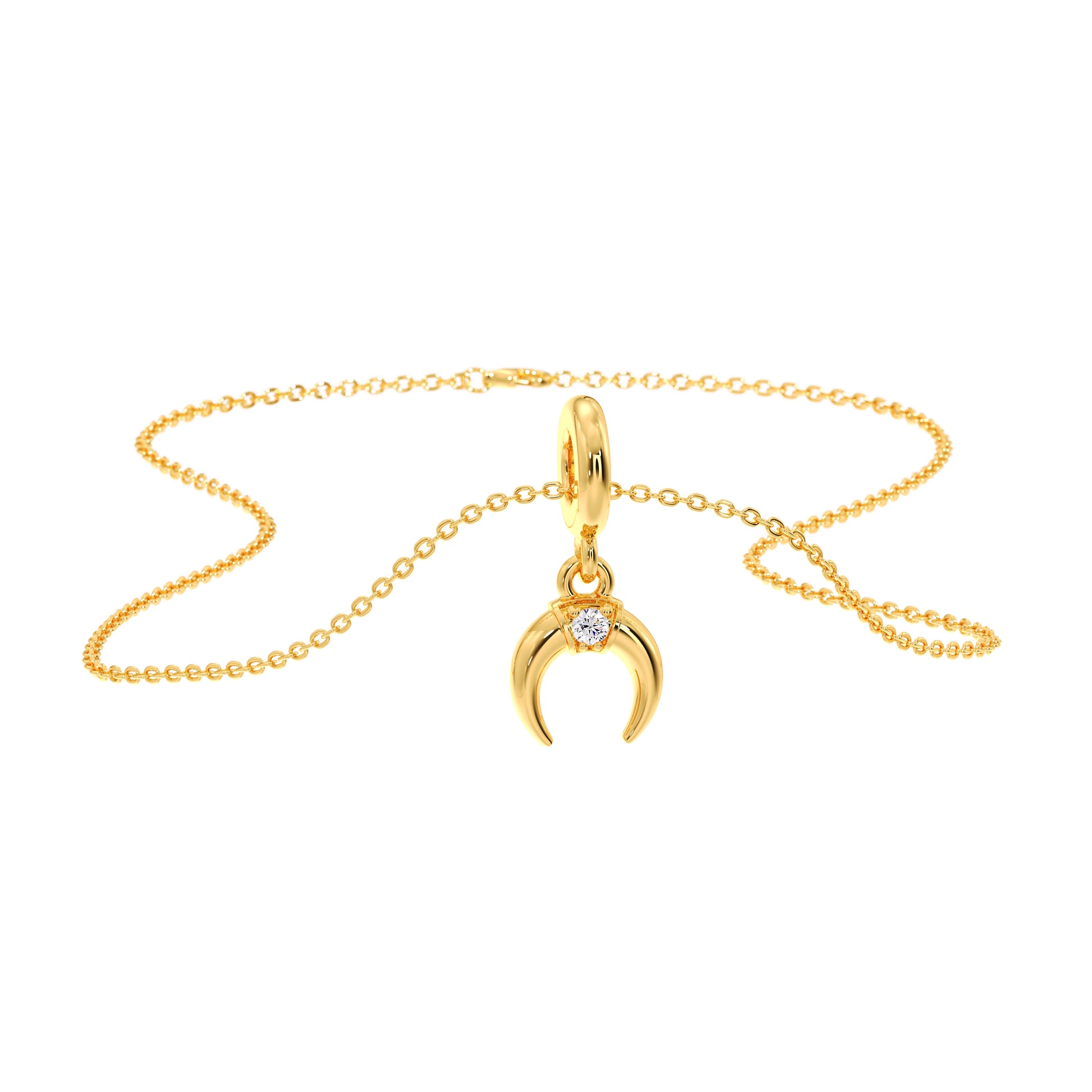 Handcrafted Lab Diamond Pendant – Lucky Horse Shoe Necklace
Horse Shoe Shaped Charm Necklace – Ethical Diamond Jewelry