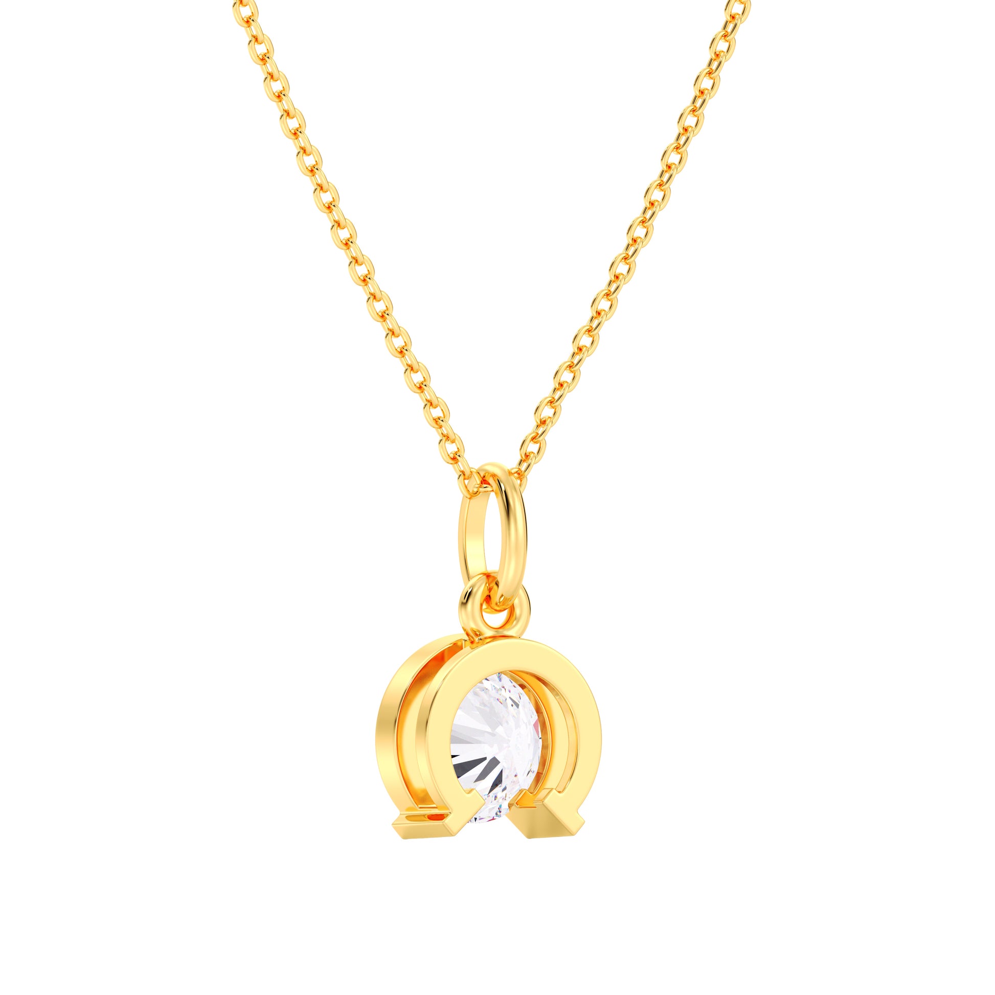 Minimalist Lucky Horse Shoe Necklace – Lab-Grown Diamond Pendant
Elegant Horse Shoe Diamond Necklace – Handmade Birthday Gift