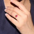 Prong Set Ruby Ring, May Birthstone Jewelry for Anniversary