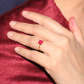 Ruby Solitaire Gold Ring, Elegant Proposal & Wedding Jewelry