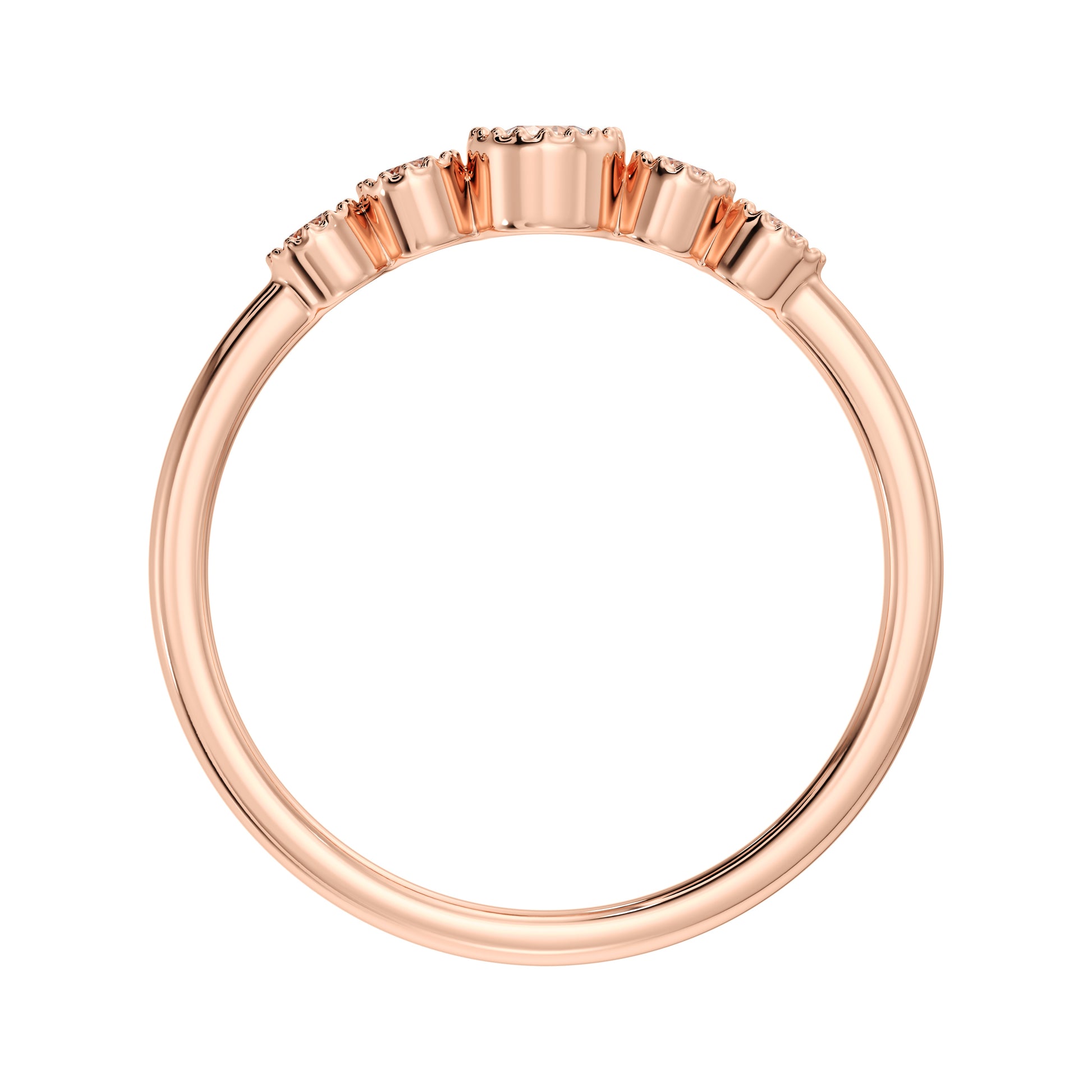  Sustainable Diamond Band, Gold Lab Diamond Band, Eco-Friendly Wedding Ring, Handmade Gold Stacking Band,