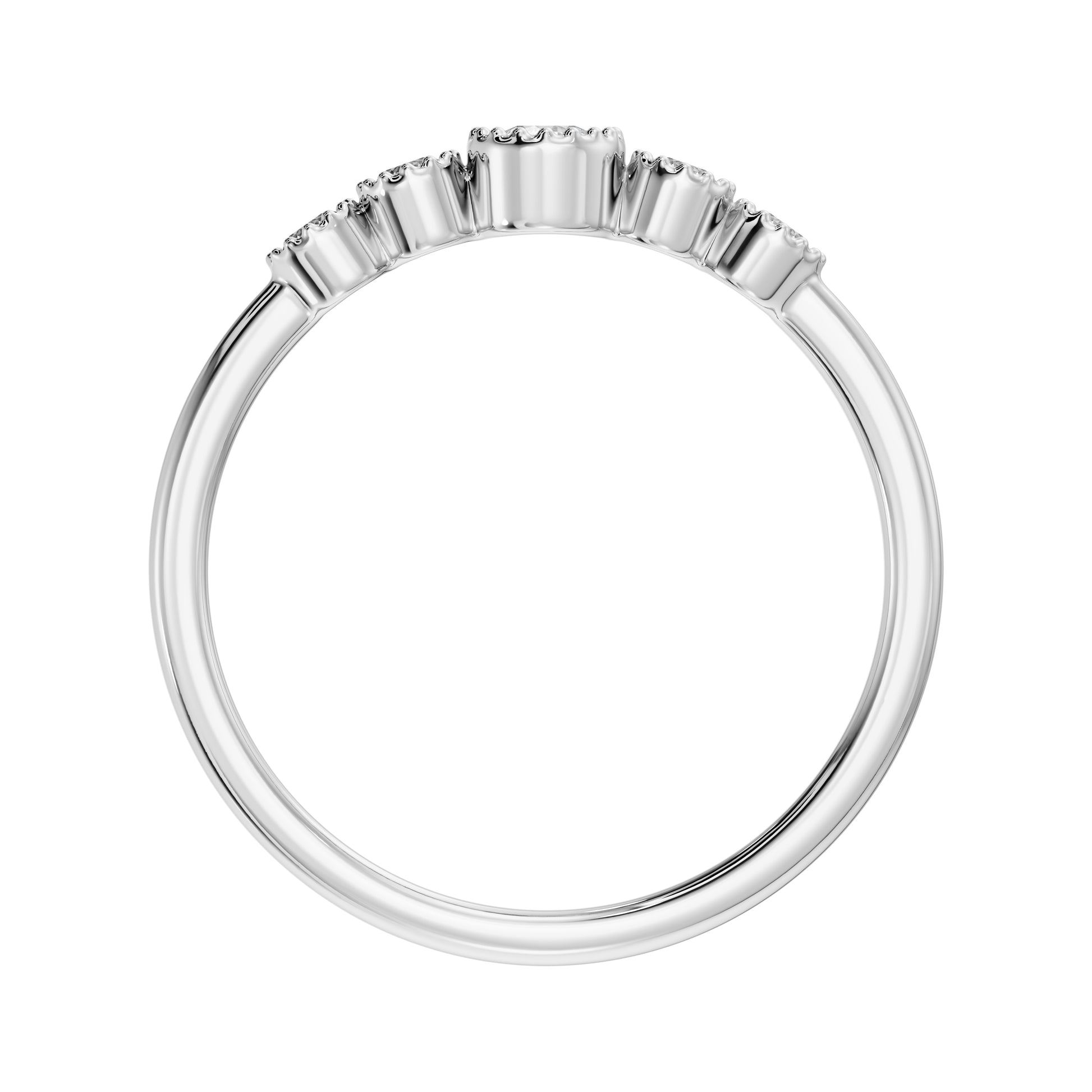 Filigree Bezel Diamond Band, Gold Comfort Fit Ring,
