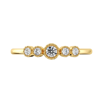 Diamond Stacking Wedding Band – Filigree Bezel Set Gold Ring ADR221, Gold Bezel Diamond Ring – Filigree Stacking Wedding Band for Her