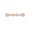 Gold Stacking Ring with Princess Diamonds – Elegant Wedding Band for Her