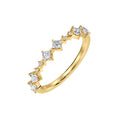 Princess Cut Diamond Wedding Band – Gold Comfort Fit Stacking Ring ADR254