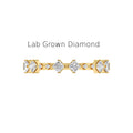 Unique Lab Diamond Gold Band – Princess Cut Comfort Fit Ring, Minimalist Lab Diamond Ring – Princess Cut Stacking Gold Wedding Band