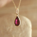Classic Ruby Necklace with Pear Shape Stone – Everyday Jewelry,
Minimalist July Birthstone Necklace – Pear Ruby Gold Pendant,
Pear Cut Red Ruby Gold Necklace – Lab Created Gemstone Jewelry,
Delicate Lab Ruby Necklace – Pear Shape Pendant in Gold,