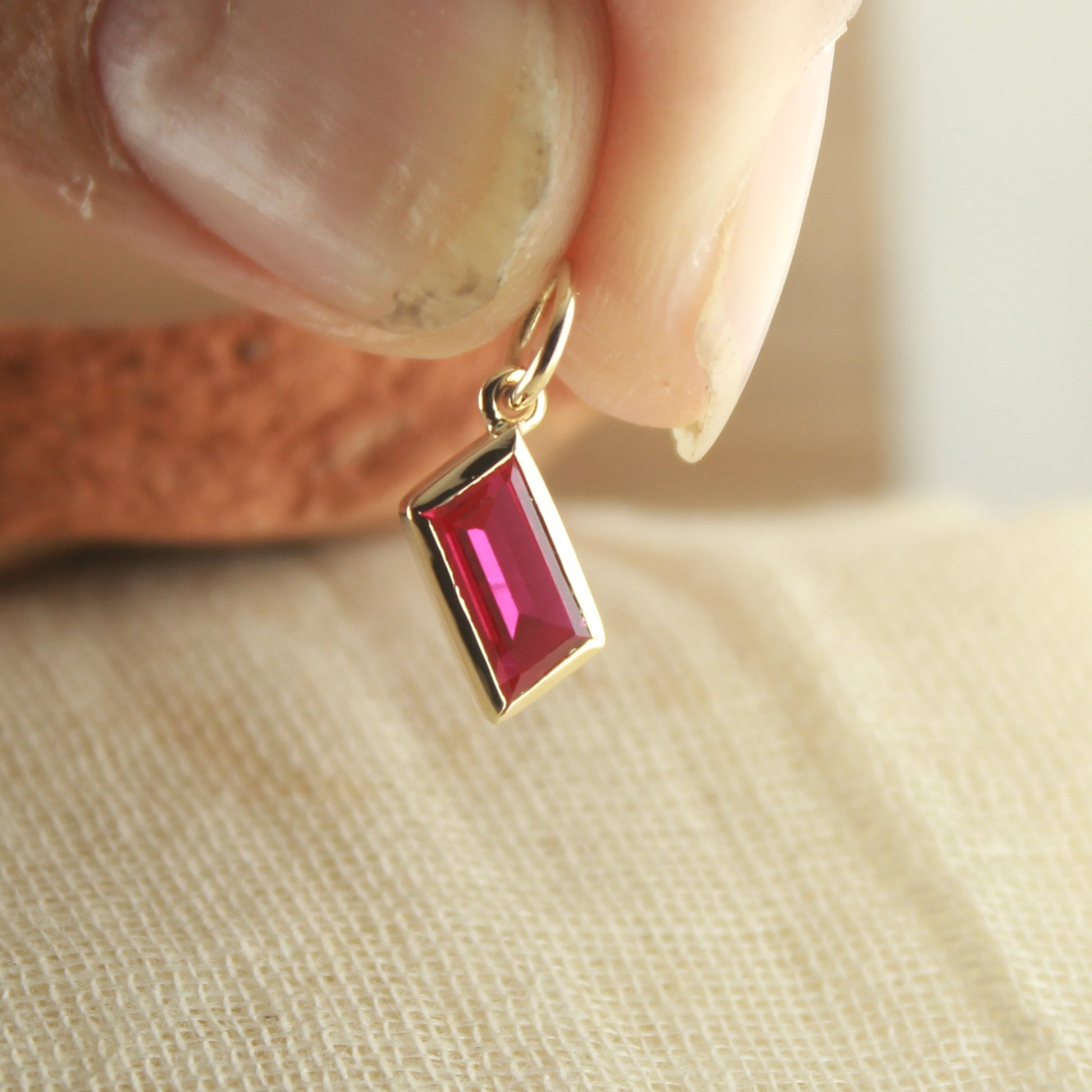Bezel Set Custom Ruby Charm Necklace – Elegant Red Jewelry,
Classic Lab Ruby Pendant in Bezel Gold for Everyday Wear,