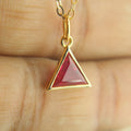 Ruby Necklace for Special Occasions, 14K Gold Jewelry with Red Ruby,