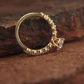 Moissanite Ring for Modern Bride, Handmade Cushion Moissanite Ring, Sparkling Moissanite Cushion Ring, Gold Cushion Moissanite Gift Ring,