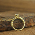  Cushion Cut Moissanite Wedding Band, Elegant Moissanite Ring for Her, 10K Cushion Moissanite Proposal Ring, 