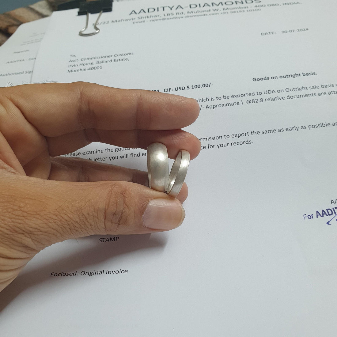 8mm Pure 999 Silver Band Ring – Handmade Half Round Thumb or Stacking Ring Gift SR18mm